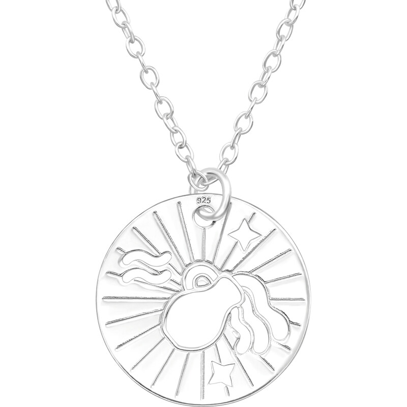 MAJYA Strieborný prívesok s retiazkou VODNÁR v kruhu 10610 64581267