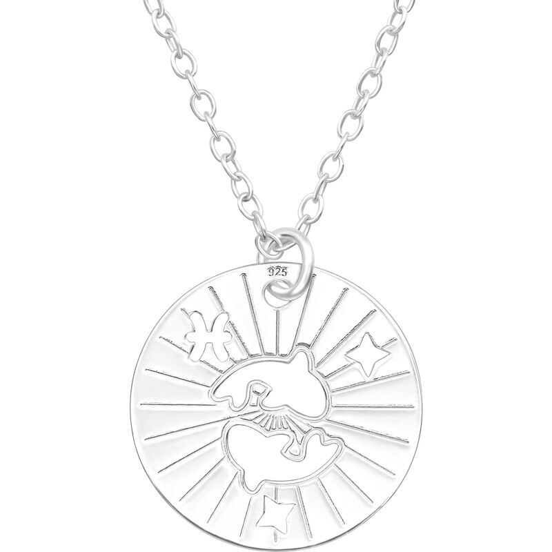 MAJYA Strieborný prívesok s retiazkou RYBY v kruhu 10611 64581264