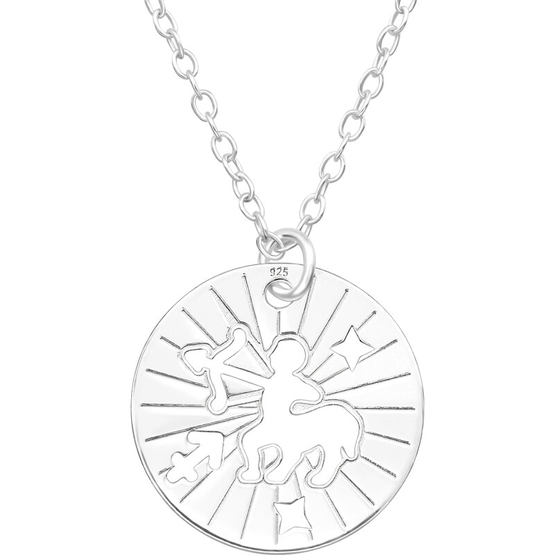 MAJYA Strieborný prívesok s retiazkou STRELEC v kruhu 10620 64581273