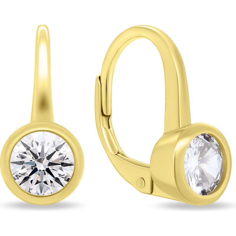 Brilio Silver Jemné pozlátené náušnice so zirkónmi EA129Y 66592452