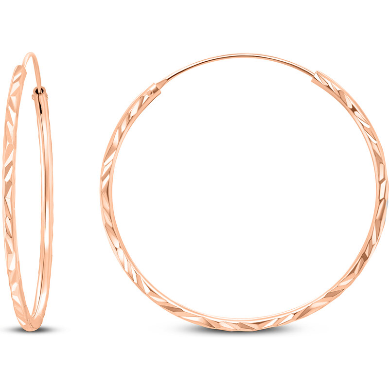 Brilio Silver Brúsené bronzové kruhové náušnice EA01R 1,5 cm 66596099