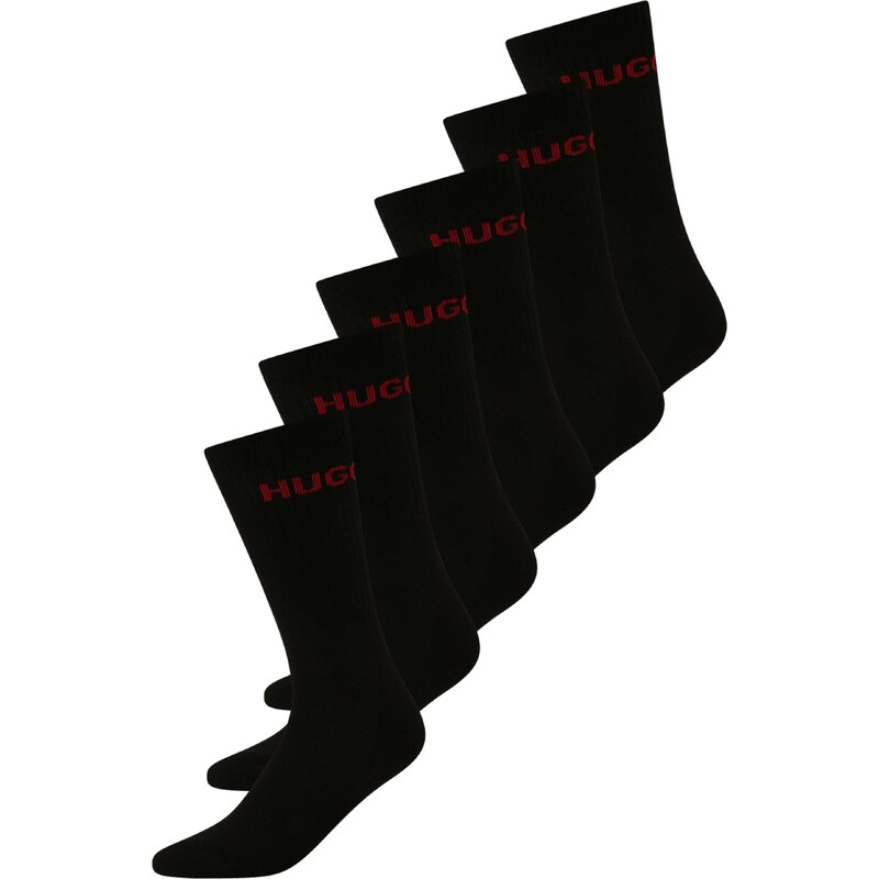 HUGO Ponožky červená / čierna 46438424