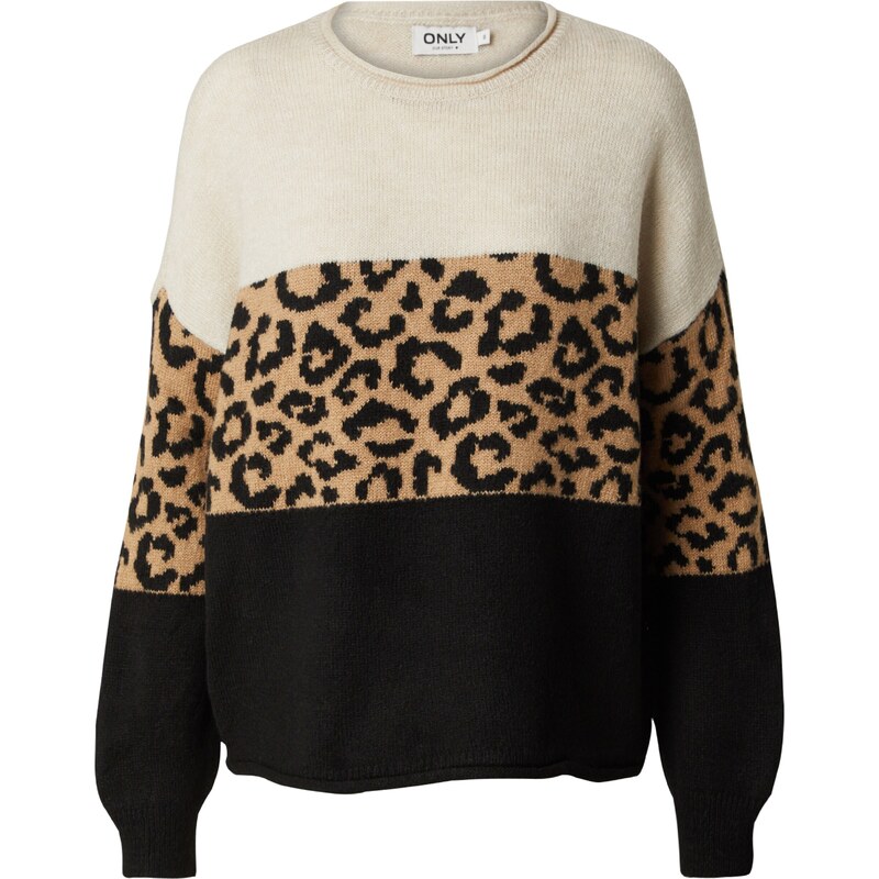 ONLY Sveter ONLJade farba ťavej srsti / nebielená / čierna 60938010