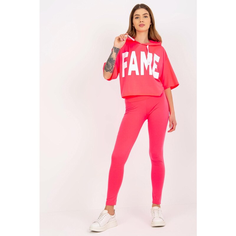 MladaModa Športový komplet Fame neónovo ružový 46490989