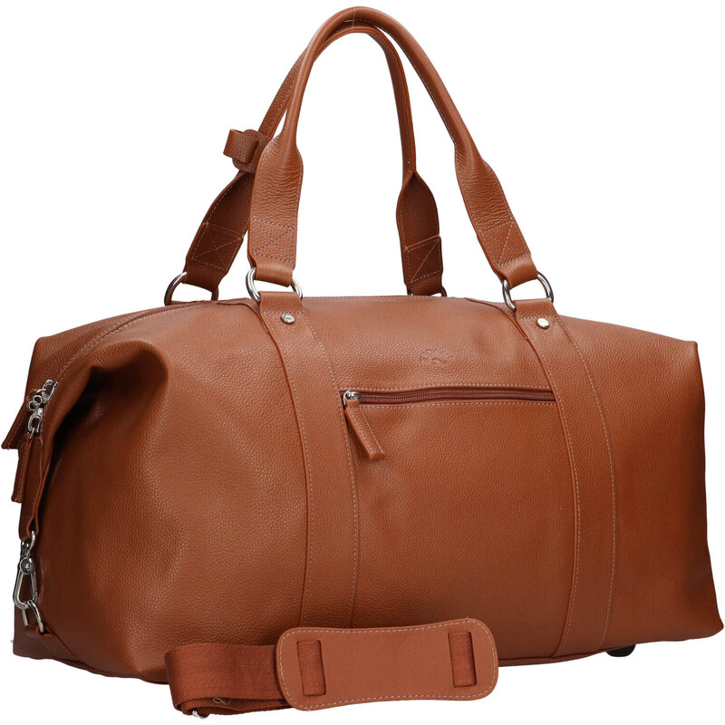 Cestovná kožená taška Katana Trev - hnedá