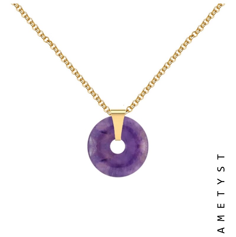 Taboo zlatý náhrdelník Karma ametyst tb026 47853194