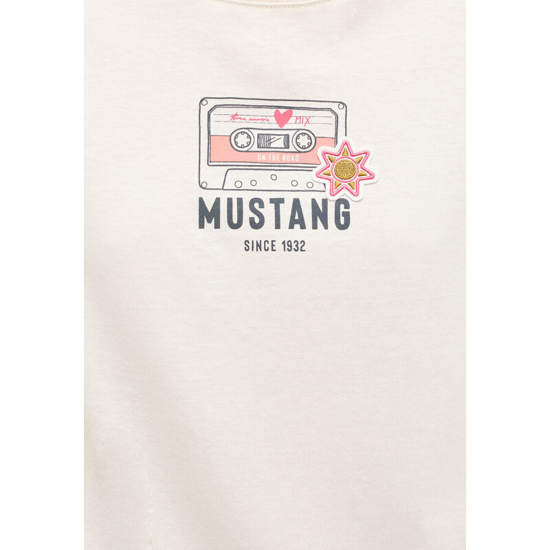 Dámske tričko 1/2 - Mustang - offwhite - MUSTANG