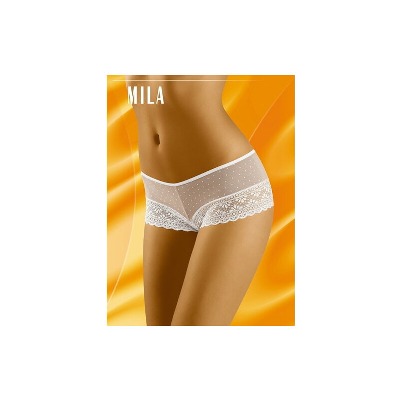Wol-Bar Luxusné dámske boxerky Mila biele, Farba biela
