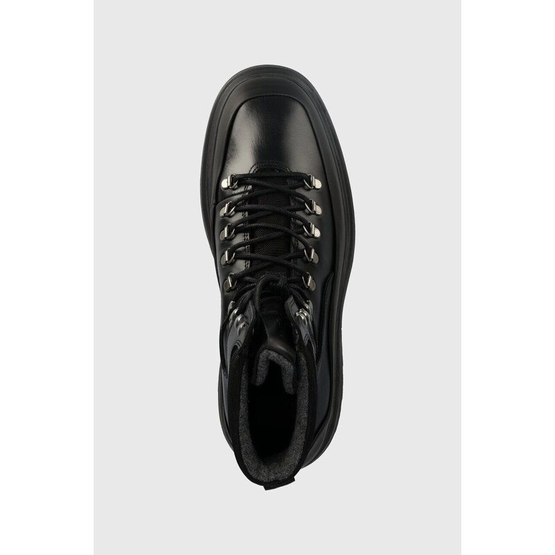 Kožené členkové topánky Gant Rockdor pánske, čierna farba, 27641429.G00