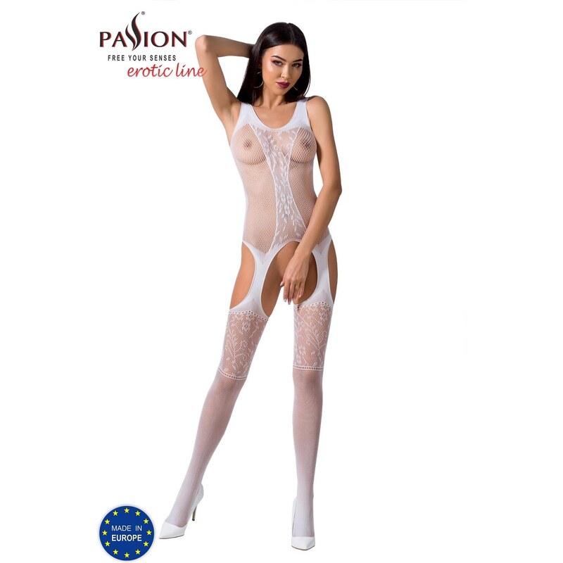 Passion BS072 white - Bodystocking 52919083
