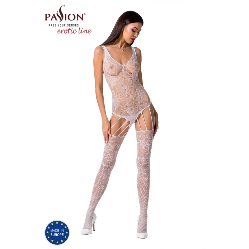 Passion BS074 white - Bodystocking 52919088