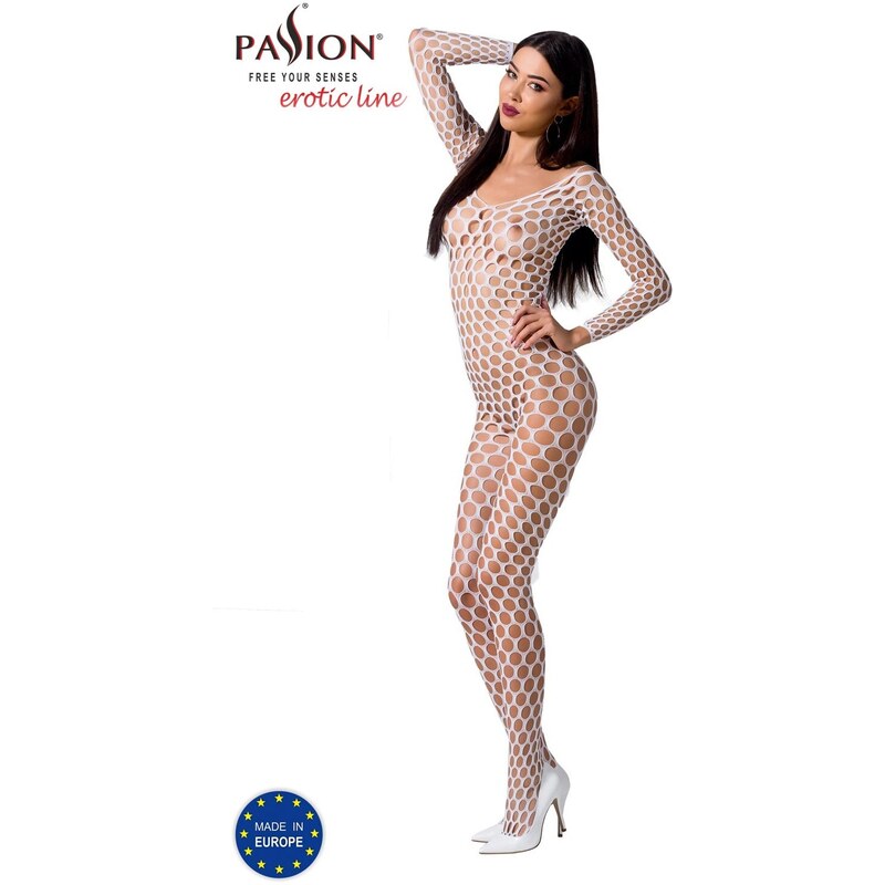 Passion BS077 white - Bodystocking 52919115
