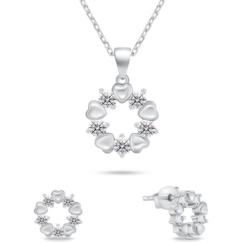 Brilio Silver Krásny set strieborných šperkov so zirkónmi SET239W 66586112
