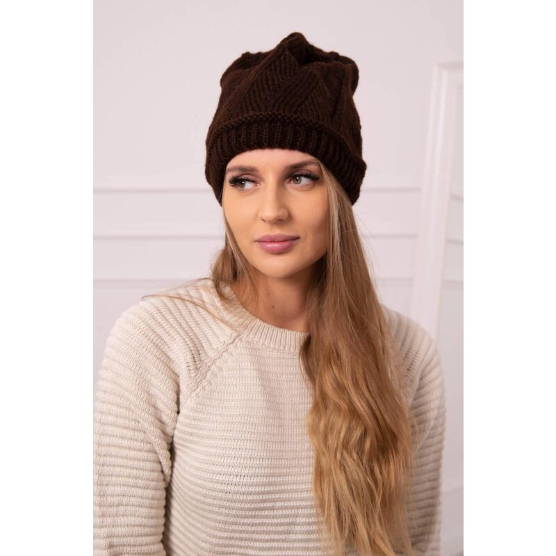 MladaModa Dámska čiapka Klarysa K393 hnedá 46491229