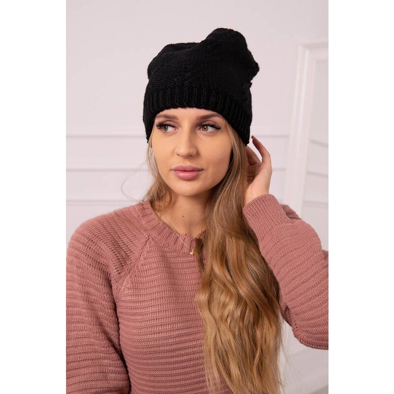 MladaModa Dámska čiapka Lorena K377 čierna 46491275