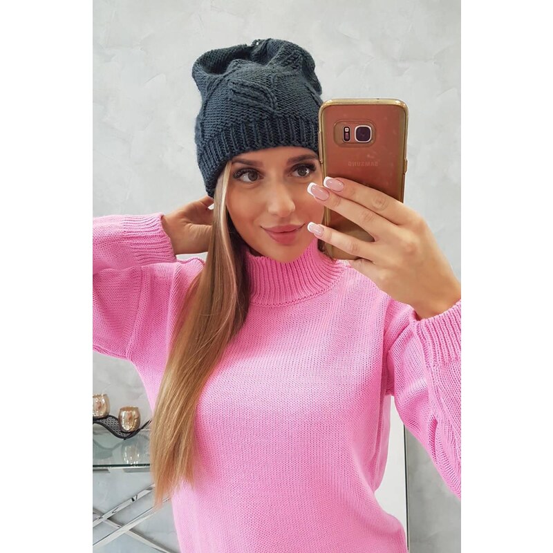 MladaModa Dámska čiapka Majka K376 grafitová 46491289