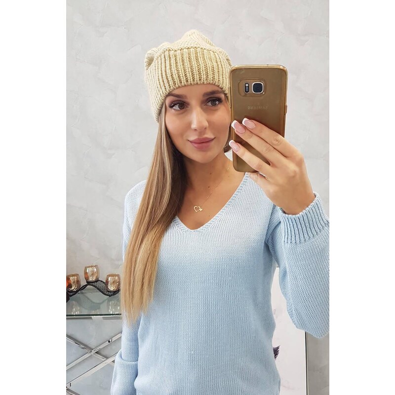MladaModa Dámska čiapka Ingrid K371 béžová 46491316