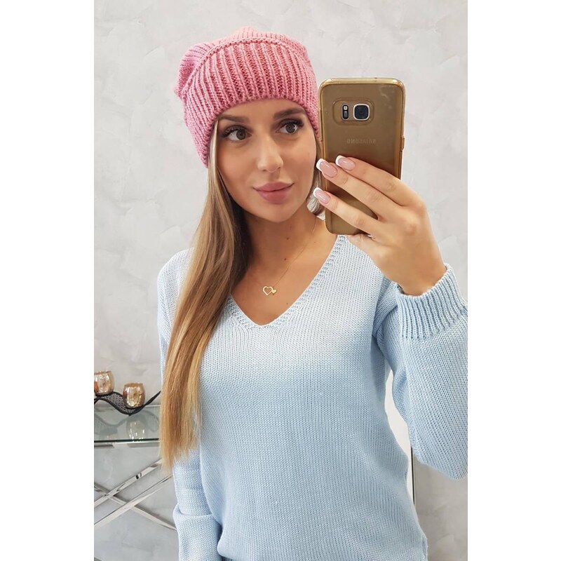 MladaModa Dámska čiapka Ingrid K371 staroružová 46491319