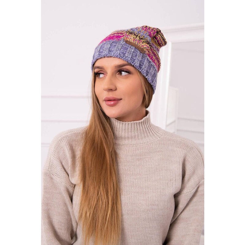 MladaModa Dámska čiapka Monika K256 fuksiová+fialová 46491374
