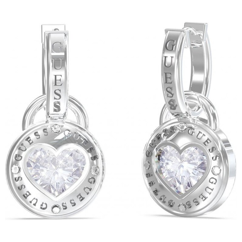 Guess Decentné visiace náušnice 2v1 Rolling Hearts JUBE03351JWRHT/U 66581397