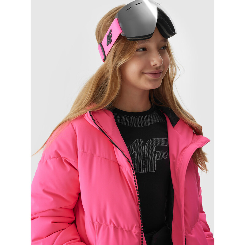 4F Dievčenská lyžiarska bunda s membránou 5000 - ružová
