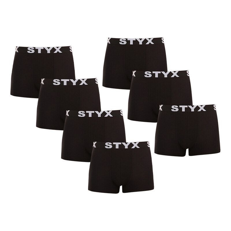 7PACK pánske boxerky Styx športová guma čierné (7G960) 46495149