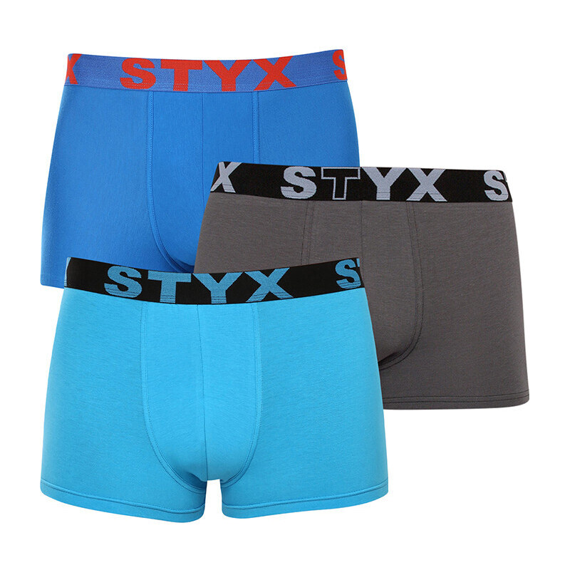 3PACK pánske boxerky Styx športová guma nadrozmer viacfarebné (3R10379 46495160