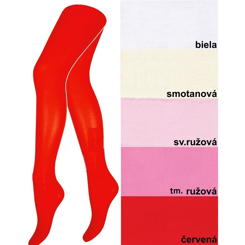 Wola Zuzka hladké bavlnené pančuchy s elastanom 46457433