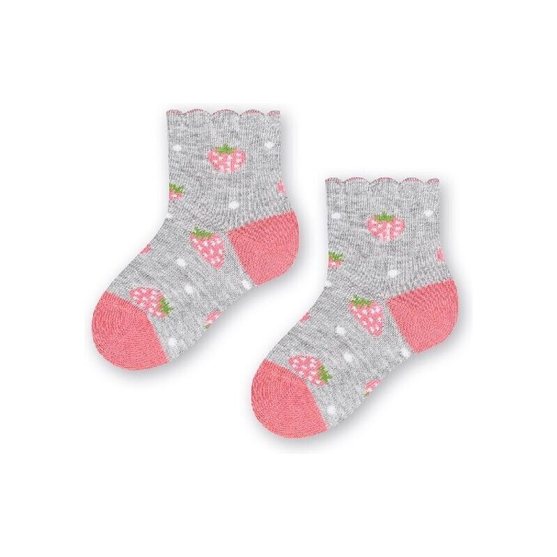 Steven Baby ponožky Strawberry Grey 63035383