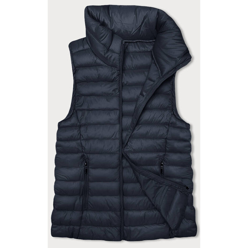 J.STYLE Dámska prešívaná tmavomodrá bunda bez rukávov (16M9155-215) 66690594