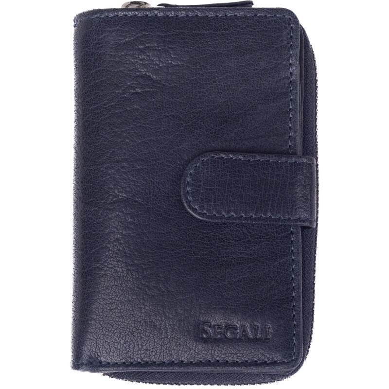 SEGALI Dámska kožená peňaženka SG-21619 modrá 46494906