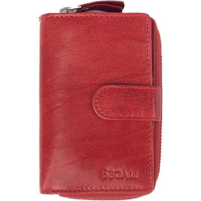 SEGALI Dámska kožená peňaženka SG-21619 červená 46494905