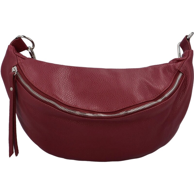 Dámska kožená ľadvinka bordo - Delami Vera Pelle Vanito vínová 46569752