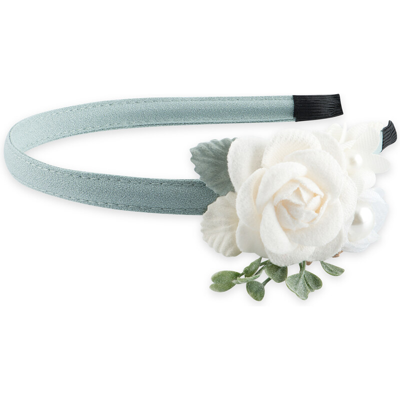 Troli Slušivá mint čelenka do vlasov s kvetinami 66585823