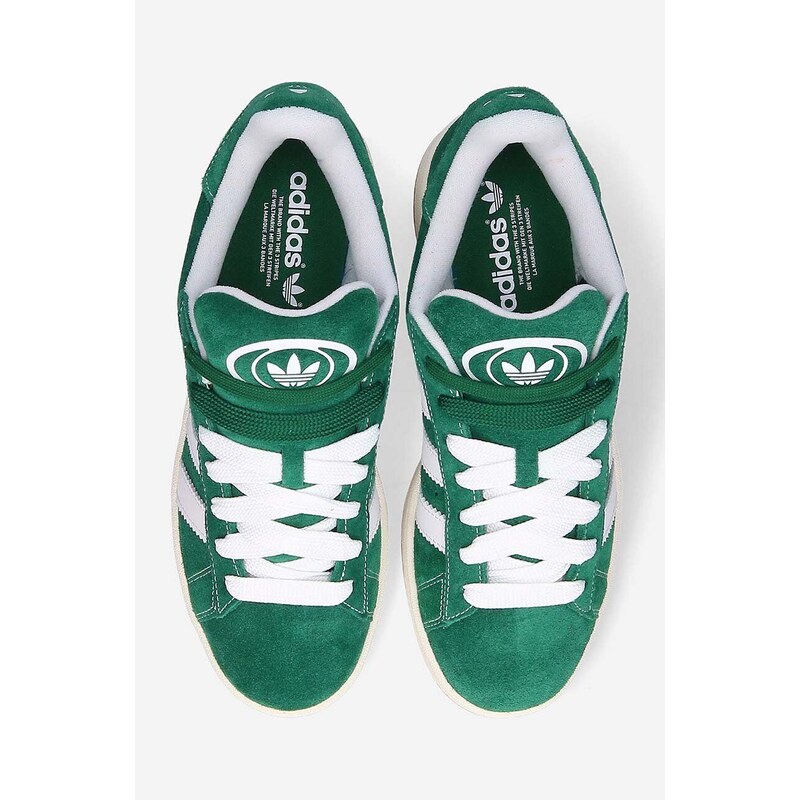 Semišové tenisky adidas Originals Campus0s zelená farba, H03472