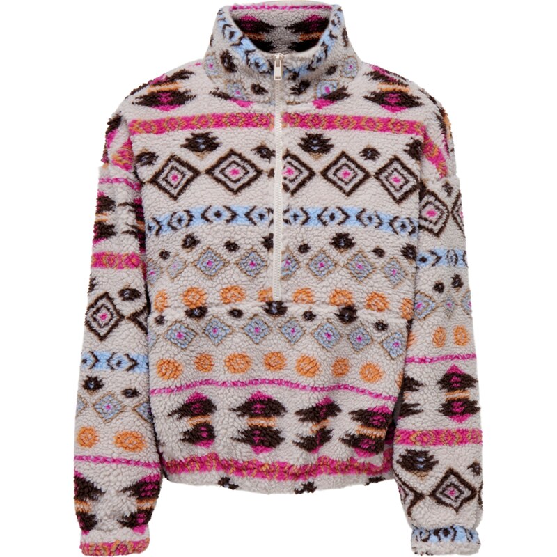 ONLY Sveter ONLJANNE hnedá / sivá / grafitová / oranžová 66620547