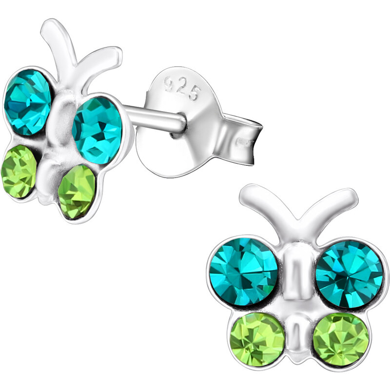 MAJYA Strieborné náušnice modrý MANDY 10667 64581296