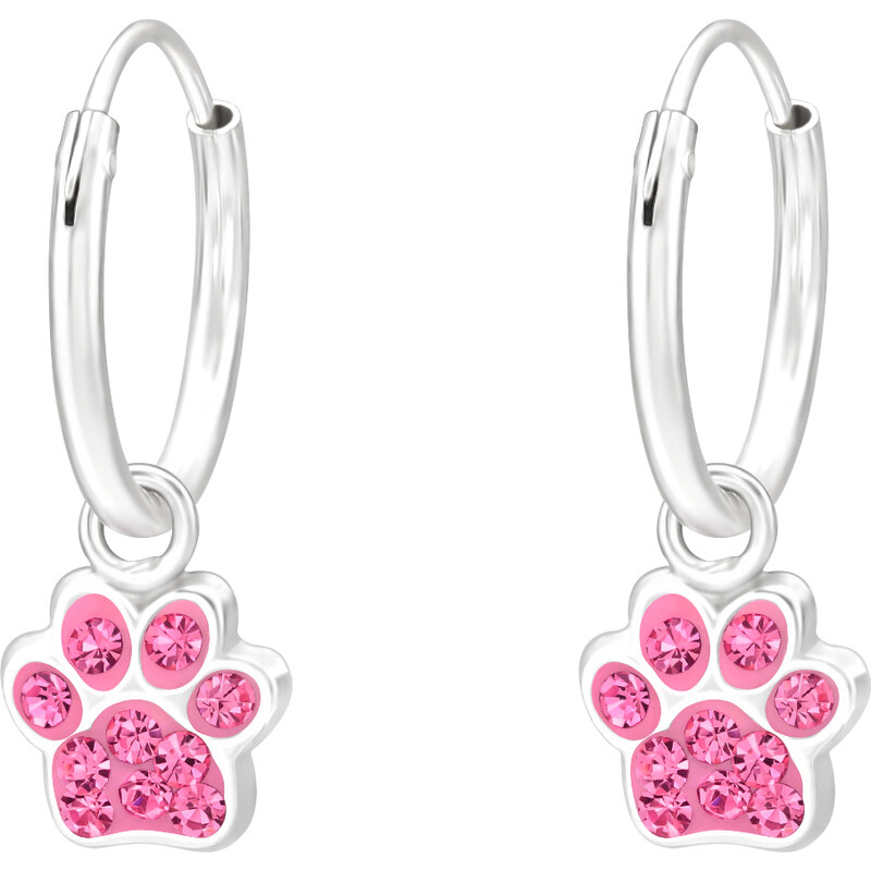 MAJYA Strieborné náušnice PACKY ružové 10658 65360880