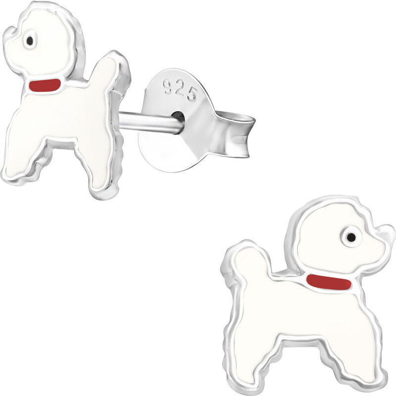 MAJYA Strieborné náušnice biely PUDL 10662 64581292