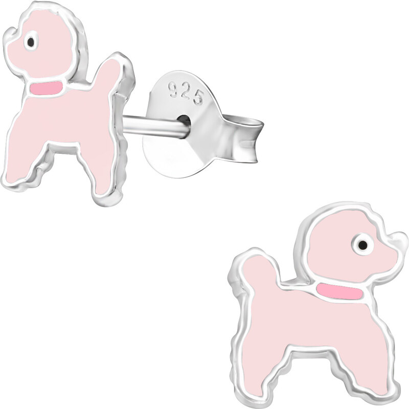 MAJYA Strieborné náušnice ružový PUDL 10665 64581297