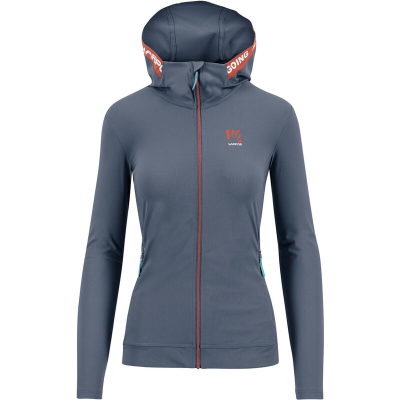 Karpos EASYFRIZZ dámska mikina so zipsom Vintage Indigo/Hot Coral 58442914