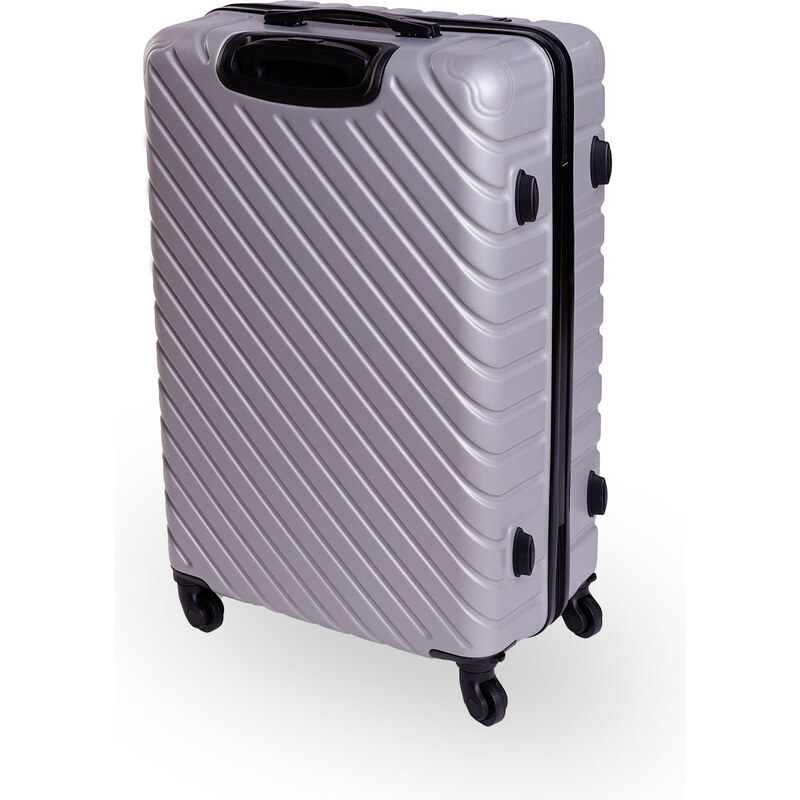 Cestovní kufr BERTOO Roma - stříbrný XXL