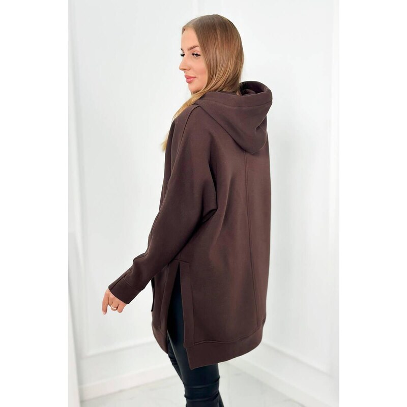 MladaModa Zateplená mikina s rozparkami a klokaním vreckom model 9319 46519925