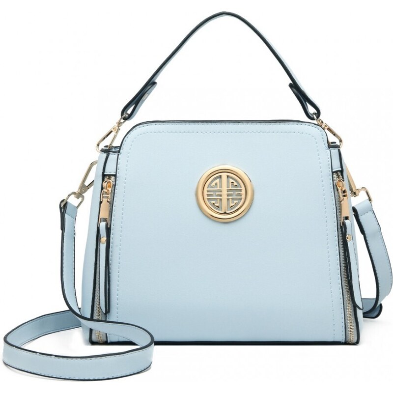 Miss Lulu Kabelka - Veridia, eko kožená s crossbody popruhom, modrá 46717184