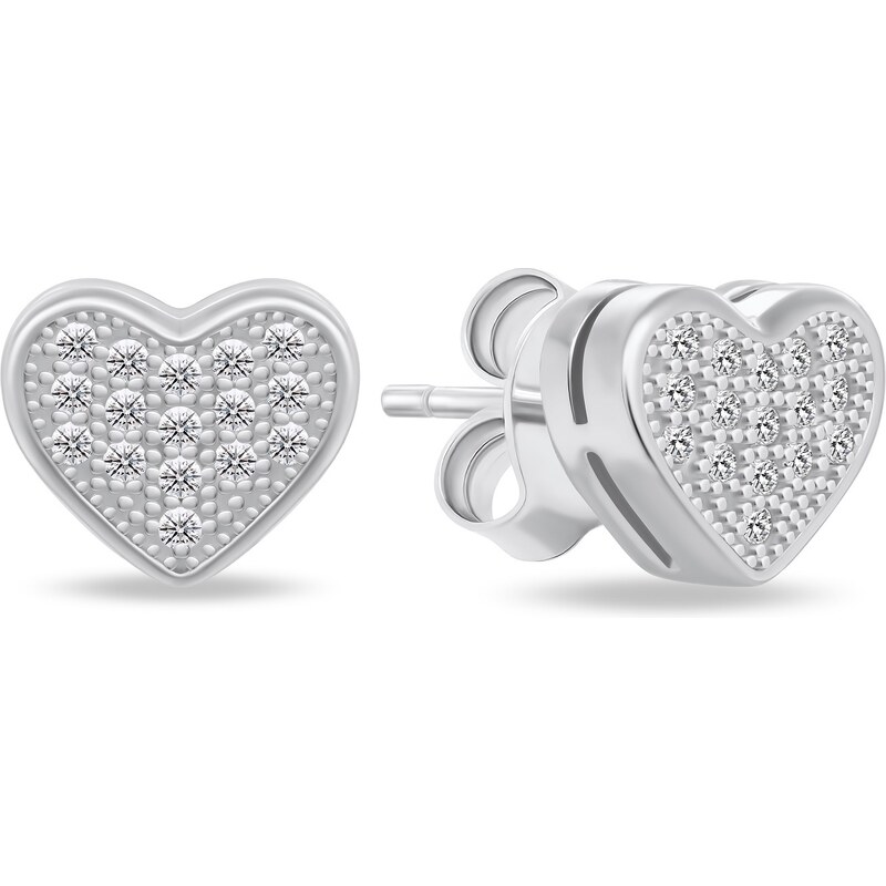 Brilio Silver Trblietavé srdiečkové náušnice zo striebra EA900W 66584177