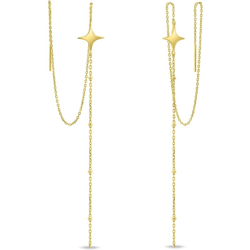 Brilio Silver Štýlové dlhé retiazkové náušnice EA896Y 66594818