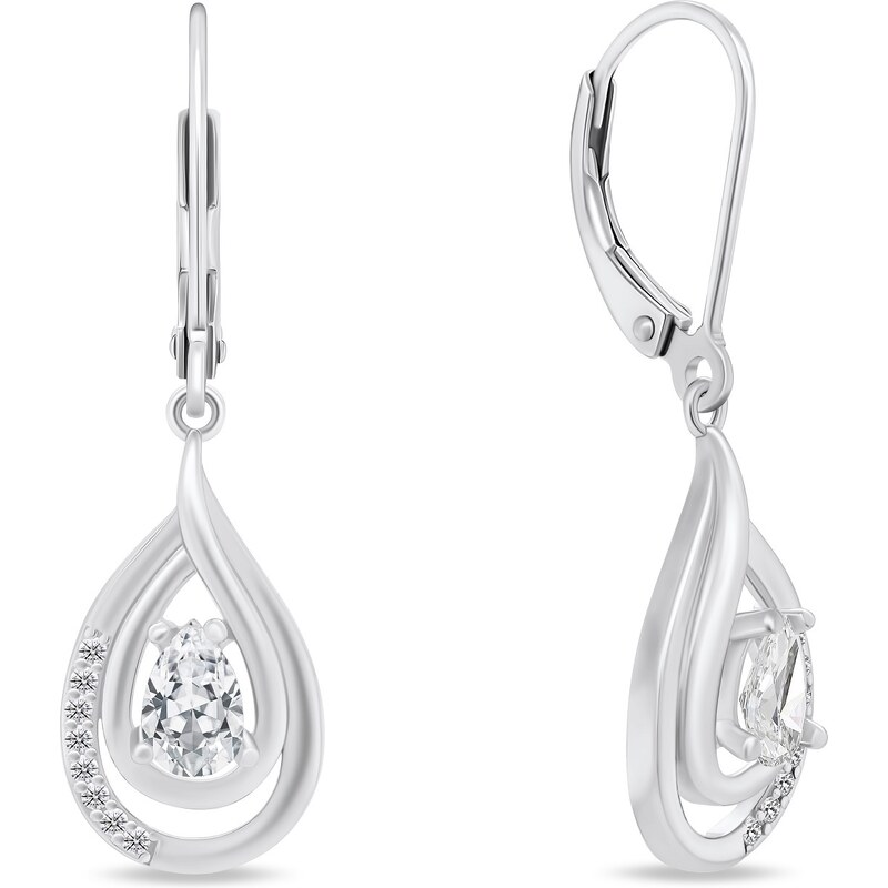 Brilio Silver Očarujúce strieborné náušnice so zirkónmi EA899W 66578987