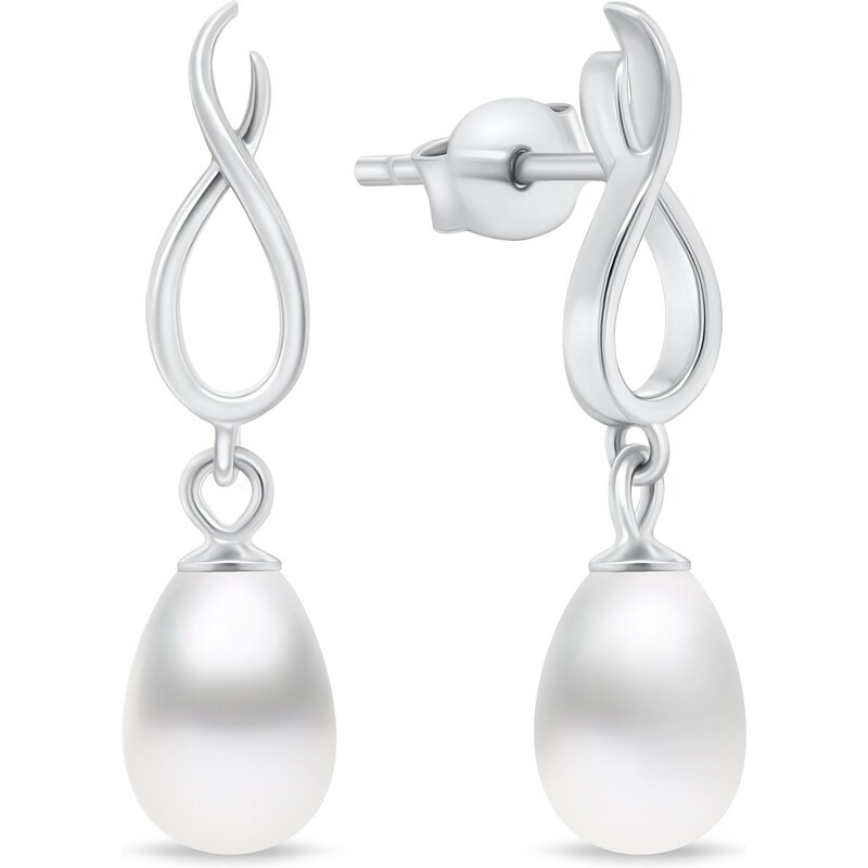 Brilio Silver Originálne strieborné náušnice s perlou EA897W 66589360
