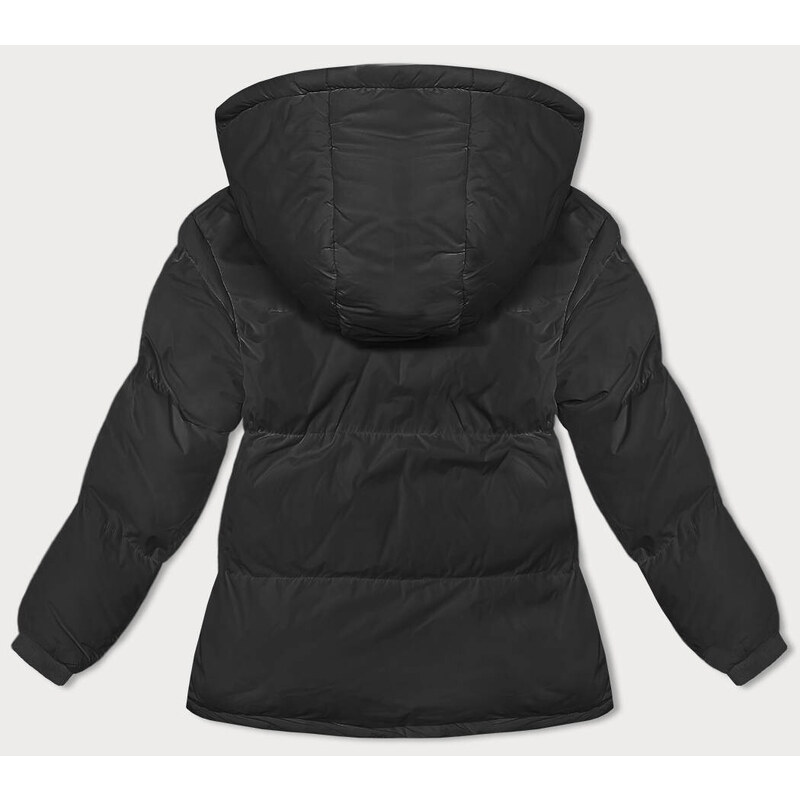J.STYLE Čierna dámska zimná bunda s kapucňou (5M3169-392)
