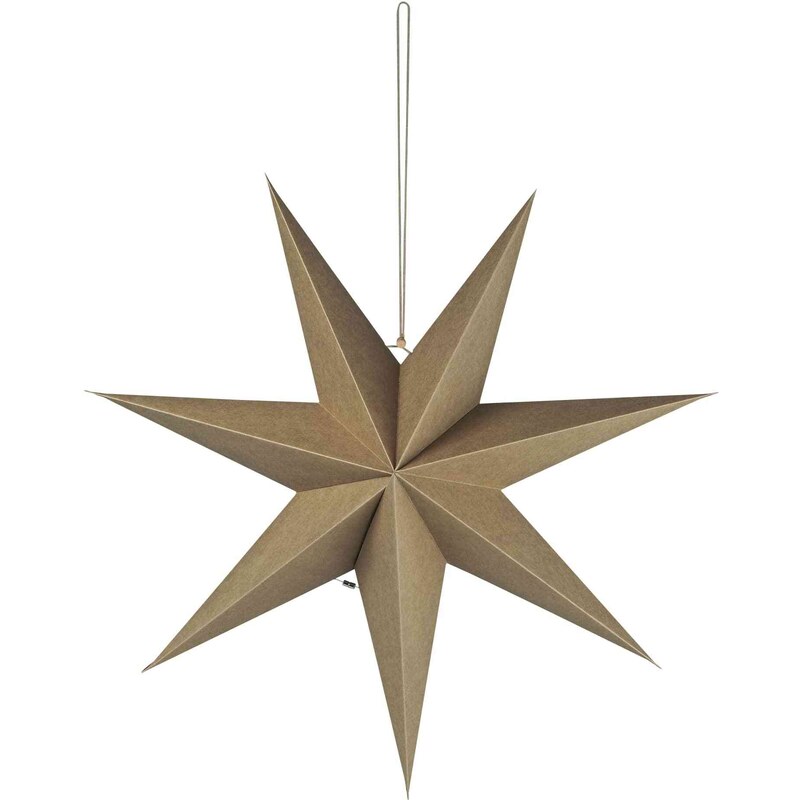 IB LAURSEN Závesná papierová hviezda Natural Stillenat Ø 60 cm